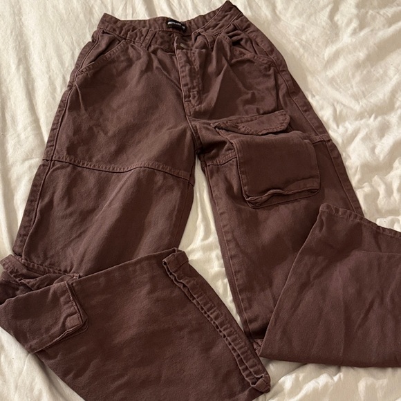 PrettyLittleThing Pants - PrettyLittleThing Brown Cargo Pants